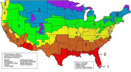 r-value insulation map based on climate in Louisana